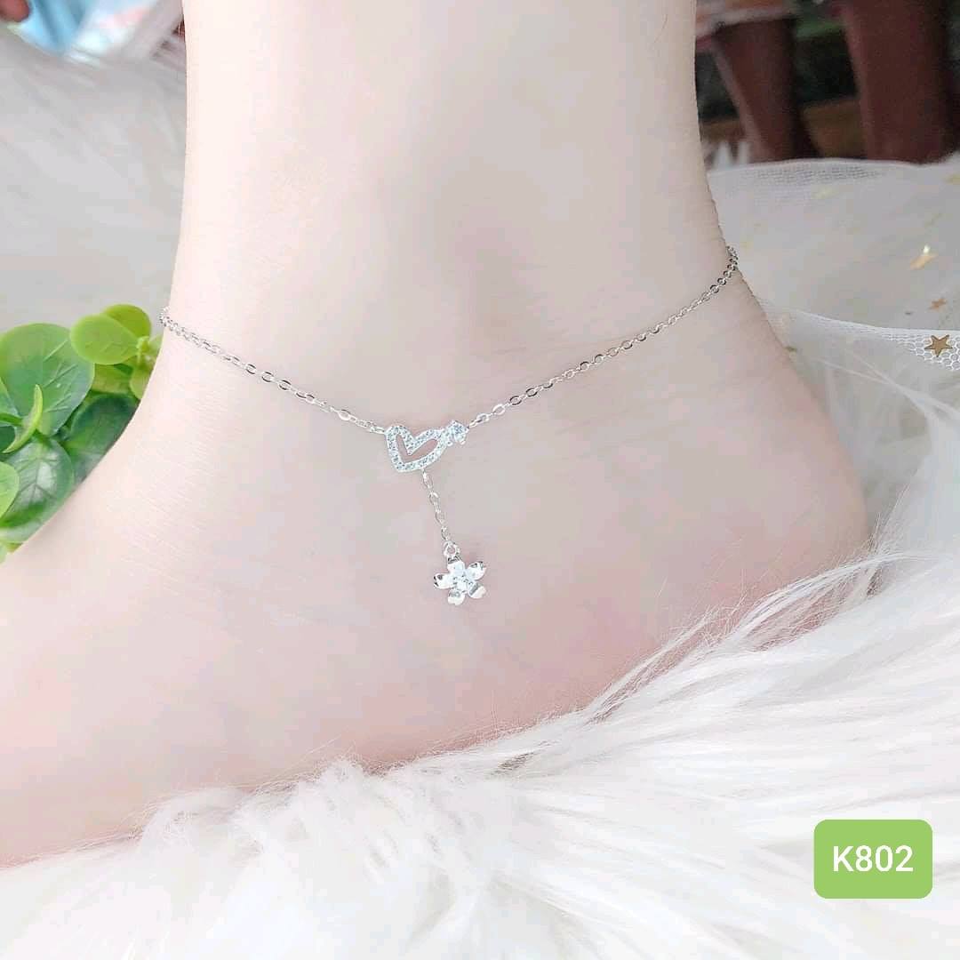 Lắc chân bạc nữ siêu xinh K802