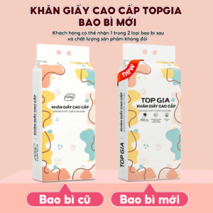 Giấy vệ sinh treo tường TopGia thùng 10 bịch đa sắc treo tường