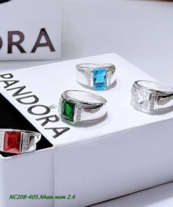 Nhẫn bạc nam đính đá M6