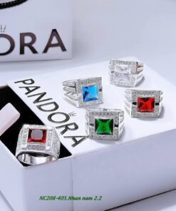 Nhẫn bạc nam đính đá M7