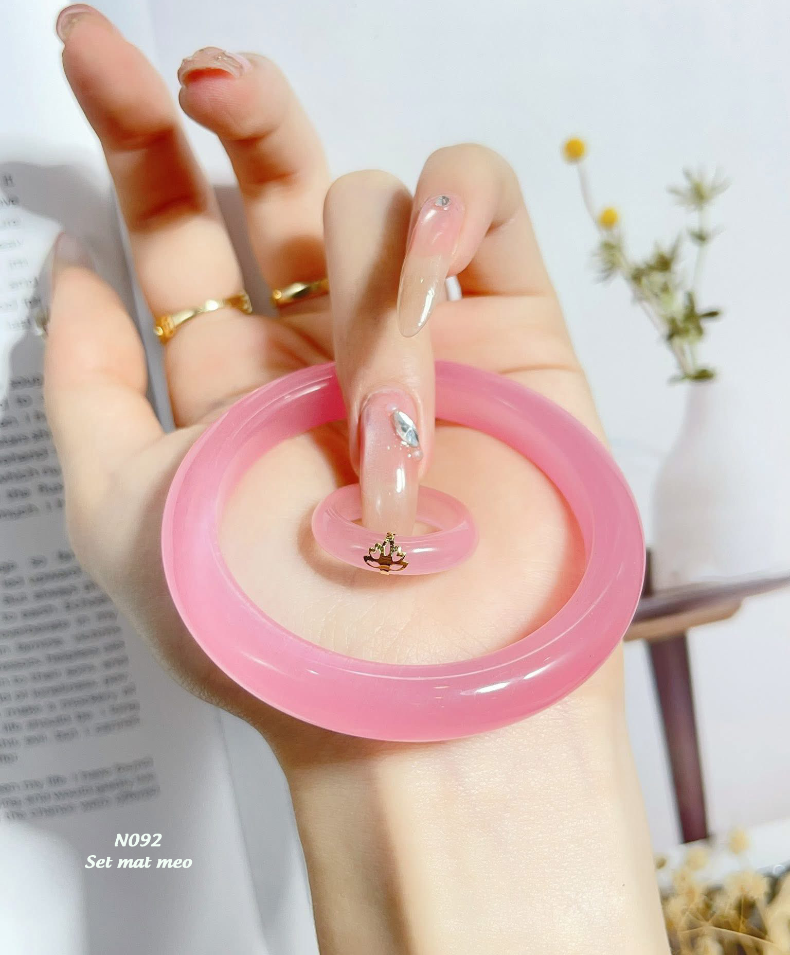 BST Set vòng & nhẫn cẩm thạch đa sắc