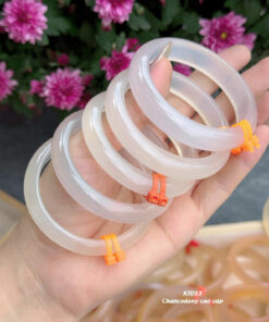 Vòng tay cẩm thạch bi bình an đa sắc