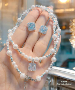 Set trang sức bạc mix bạc ngọc trai M1