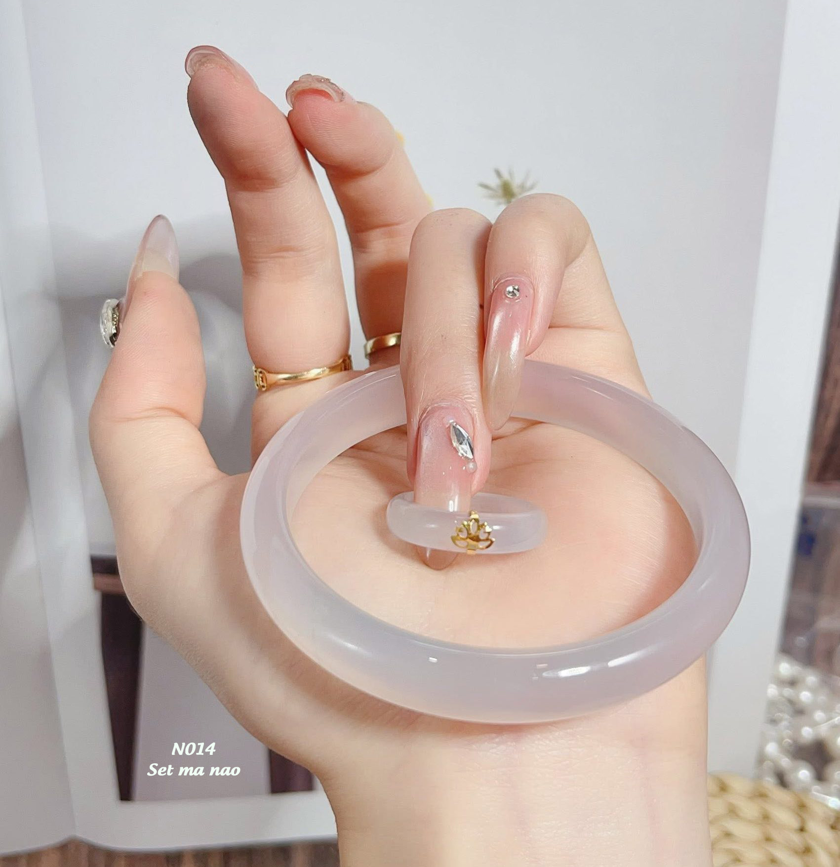 BST Set vòng & nhẫn cẩm thạch đa sắc