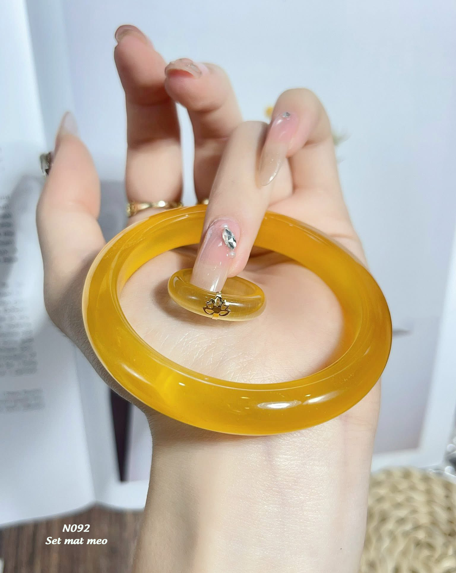 BST Set vòng & nhẫn cẩm thạch đa sắc