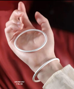 Vòng tay bạc dạng kiềng trơn