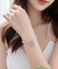 Vòng tay bạc nữ Mix hạt vỡ