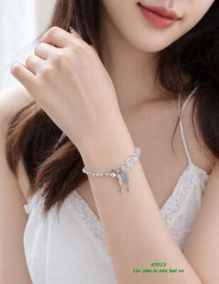 Vòng tay bạc nữ Mix hạt vỡ