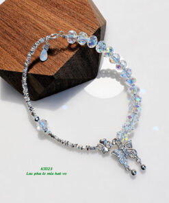 Vòng tay bạc nữ Mix hạt vỡ